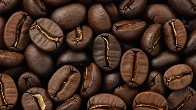 High-quality roasted coffee beans background.