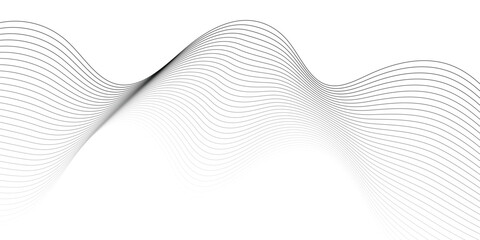 simple black white blend wave line art for banner poster background.