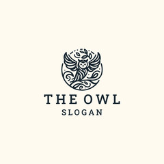 Obraz premium Owl logo icon design template vector illustration