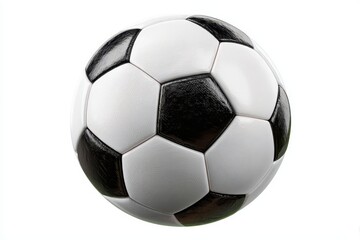 Fototapeta premium High resolution soccer ball on transparent background showcasing classic black and white design, ideal for sports-related graphics and promotional materials
