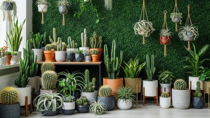 home garden interior filled a lot of beautiful plants