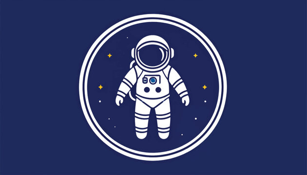 Astronaut in Space Suit Illustration.