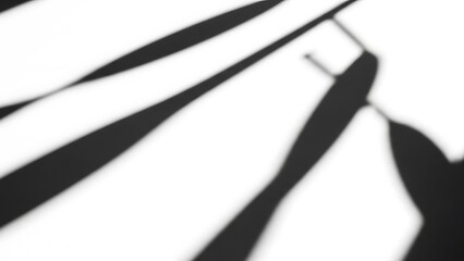 Black Silhouettes on White Background