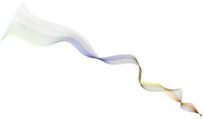 Smooth blue smoke waves and flowing silk curves create a professional motion design pattern with light vector lines on a clean white background