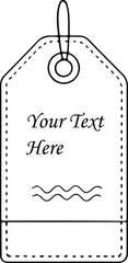 Decorative Label Tag Template with Editable Text Area