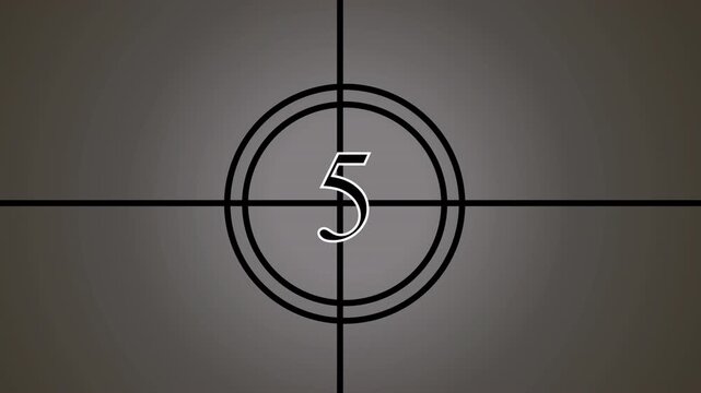 Ten seconds countdown animation from 10 seconds to 0 second with alpha channel, movie like animation.