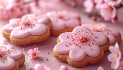 桜のアイシングクッキー