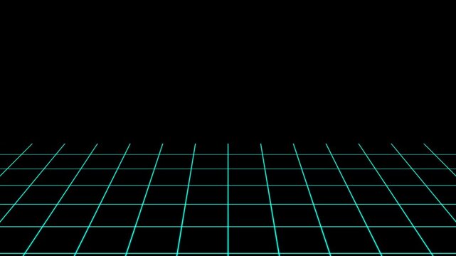 8-bit pixel art blue moving grid floor background. looped animation 4k 30fps