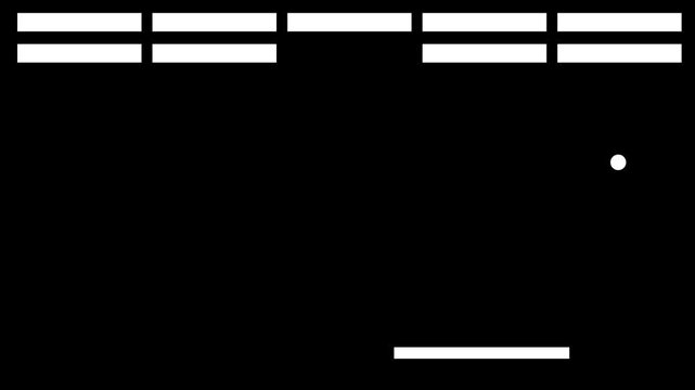 8-bit pixel art retro brick breaker game. looped animation 4k 30fps