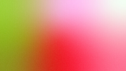 Smooth green red pink gradient, vibrant color blend, modern grain texture, soft light glow, digital...