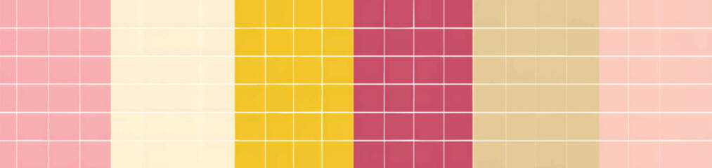A set of colorful grid patterns in various shades, vector illustration