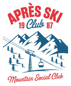 Apres Ski Social Club Crest Emblem Winter Apparel