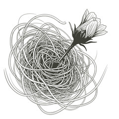  a-flower-blooming-from-abstract-motion-lines-line-.