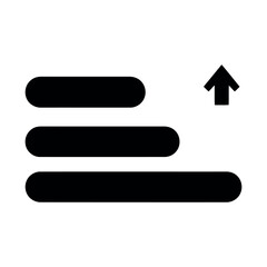 Obraz premium Black circle half filled flat design progress sort icon vector illustration