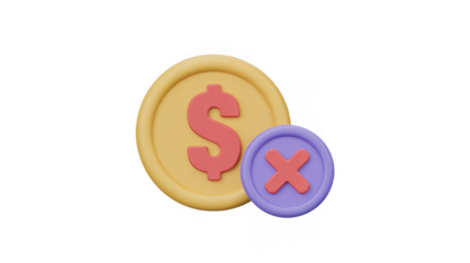 Title cross sign with isolated on a transparent background