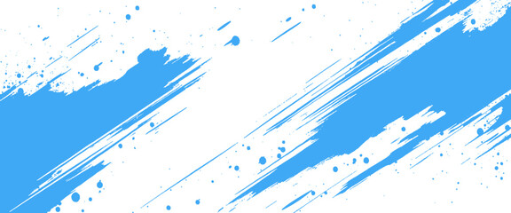 Vector abstract modern background featuring blue bold diagonal brush strokes