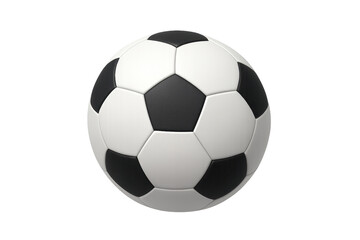 Fototapeta premium Soccer ball classic black white pattern transparent background