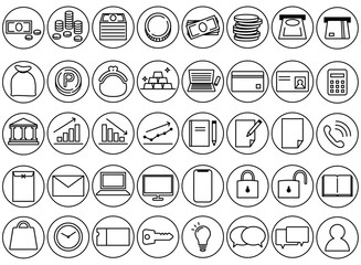 金融関係のアイコン集	