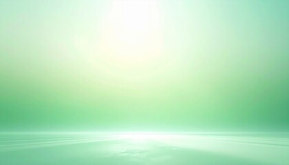 Radiant Green Abstract with Central Light Burst