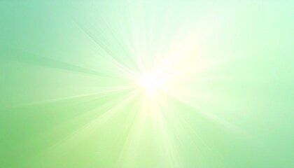 Radiant Green Abstract with Central Light Burst