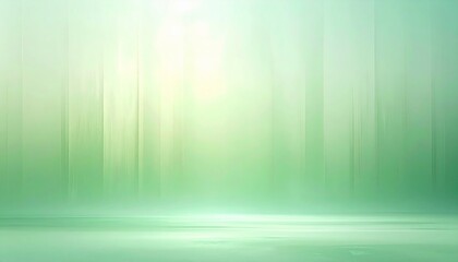 Abstract Green and Yellow Ethereal Landscape with Glowing Light