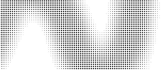 Wavy gradient halftone dots pattern texture background
