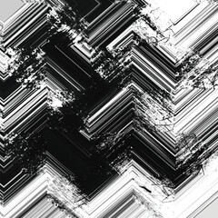 Black and white grunge abstract background. Grungy frame. Vector illustration
