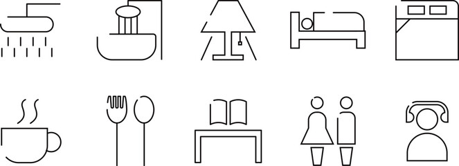 House Sign 家用サインアイコン / Interior Icon Set