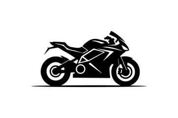 Obraz premium Minimalist Motorcycle Silhouette Illustration