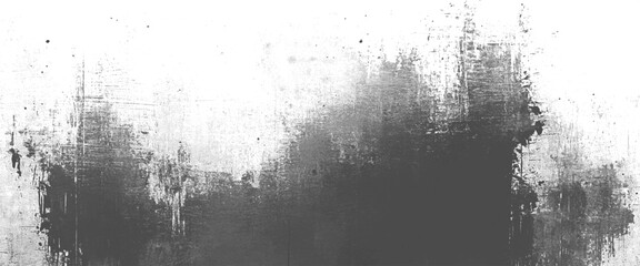 Vector black and white grunge black ink splash dust and scratches wall