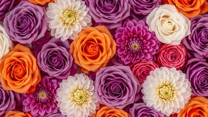 Happy mother's day flowers colorful roses and blooms for mom