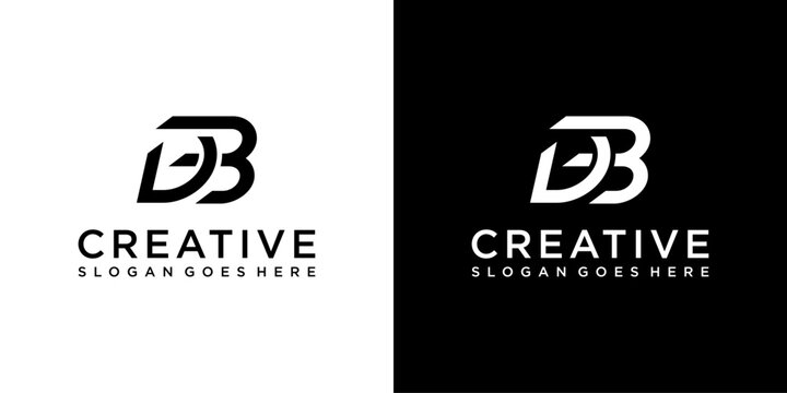 DB or BD initial letter logo design vector