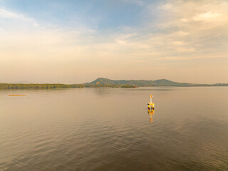 Beautiful Light Sunset or sunrise over sea,Colorful sunset Sky with Amazing clouds and waves cloud background