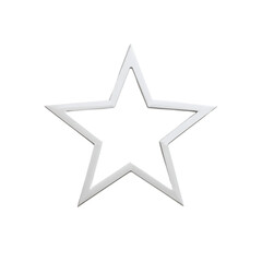 Minimalist 3D star with soft depth effect