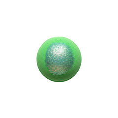 Green bath bomb with glitter sphere