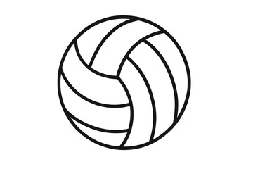 Volleyball game outline icon on transparent background