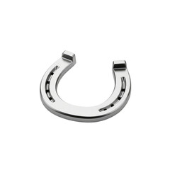 Silver horseshoe on Transparent Background