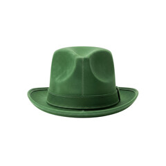 Green fedora hat on Transparent Background