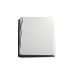 Stack of white cards on Transparent Background