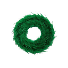 Green fluffy wreath