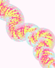 Naklejka premium Abstract pink and turquoise pastel wavy lines background with smooth fluid gradient shapes