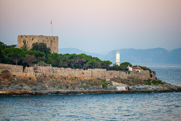 Historic fortress walls and lighthouse on Pigeon Island © juyoung