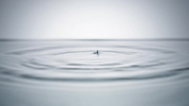 Ripples spreading from a single water droplet impact