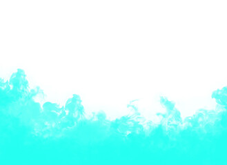 Abstract graphic design featuring a striking cyan wave shape contrasted against a solid deep black background creating a dynamic visual separation element.