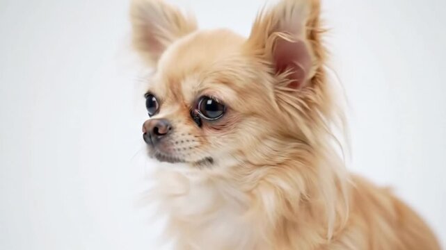 Brown Chihuahua dog isolated on white background 