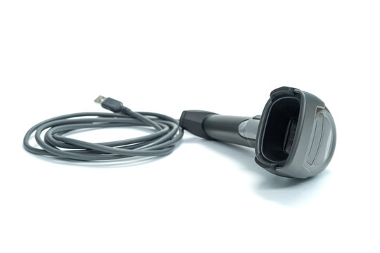 Barcode reader isolated on white background.