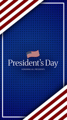 Obraz premium Celebrating Presidents Day with a design featuring the American flag in blue and red colors