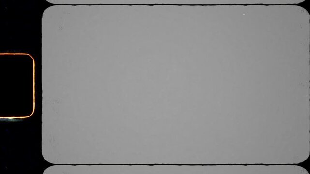 Authentic 8mm Analog Film Overlay with Heavy Grain, Celluloid Texture, Sprocket Edges and Worn Film Frame Look