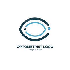 Eye Minimalist Logo in Blue