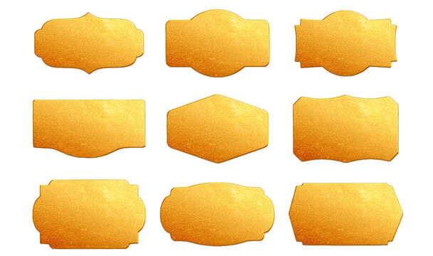 metallic gold banner collection set